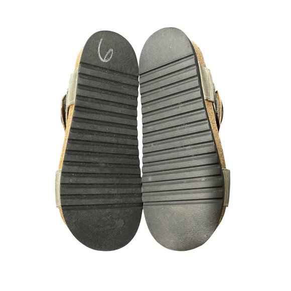 Taos Luckie Sandal Gray Leather Adjustable-Strap Cork-Sole EU 37 / US 6.-6.5 - Picture 6 of 9